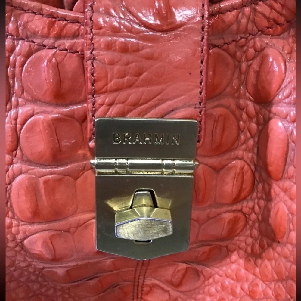 Women’s Brahmin Melbourne Satchel Orange Bag